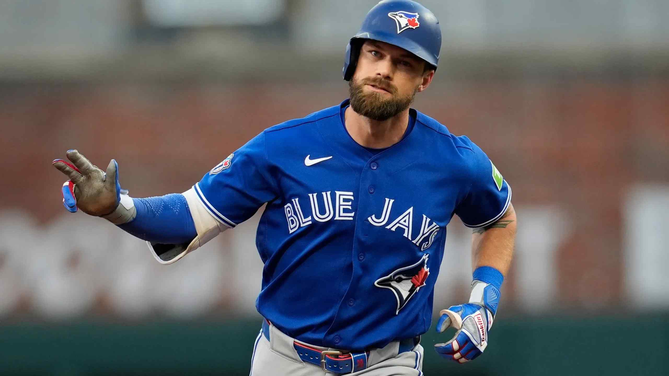 Nathan Lukes of the Toronto Blue Jays